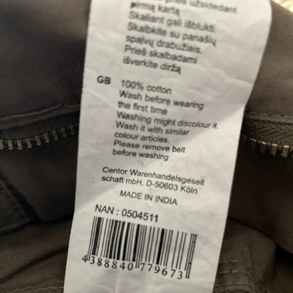 Port Louis Unique Women's/Misses Size 12 Light Army Green Cuffable Pants Cotton - Picture 6 of 7